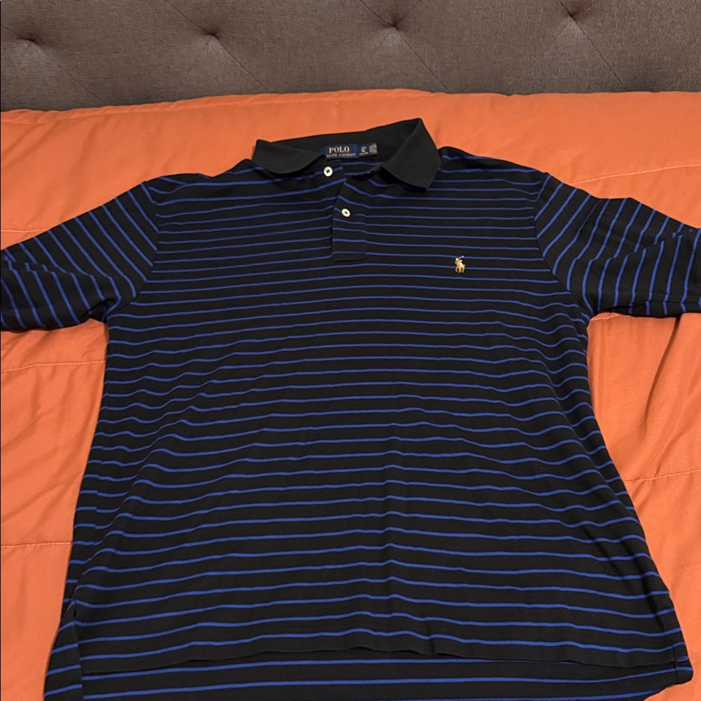 Polo by Ralph Lauren Black & Blue Striped Polo